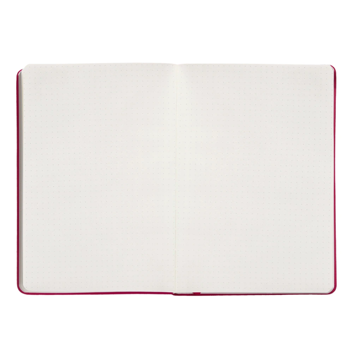 Antartik Cuaderno A5 con gomilla, tapa dura, hojas de puntos, 100 hojas, color burdeos, 80 gr FSC 7
