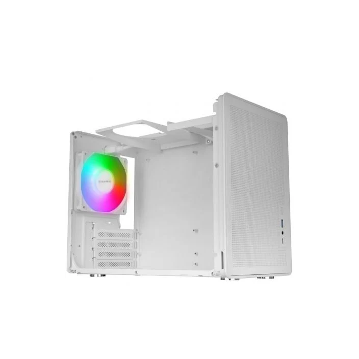 Mars Gaming Caja Gaming MC-XPS/ Blanca Minitorre Compacta Ultra Compacta Refrigeración MESH Cristal Templado FRGB ATX SFX 3