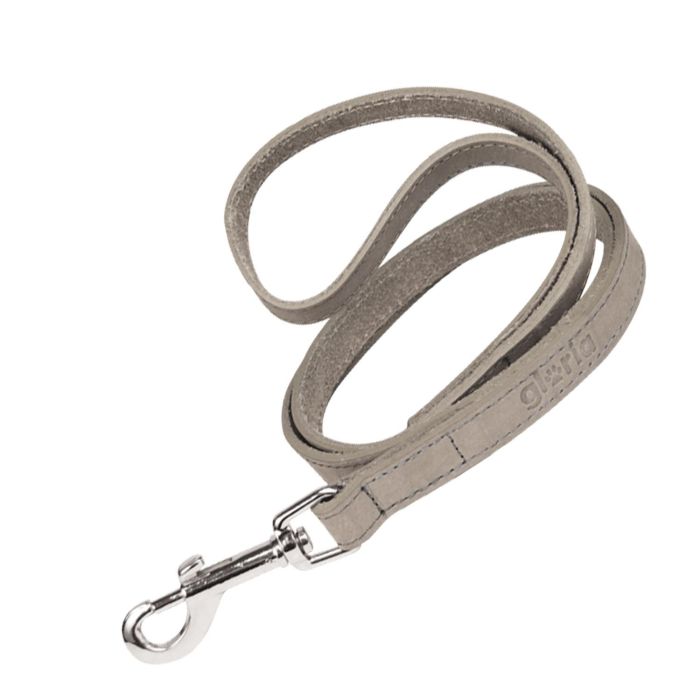 Gloria Correa Oasis para Perro, Cuero de Alta Calidad con Costuras Reforzadas, Mosquetón Robusto y Seguro, 100 cm x 21 mm Blanco 2