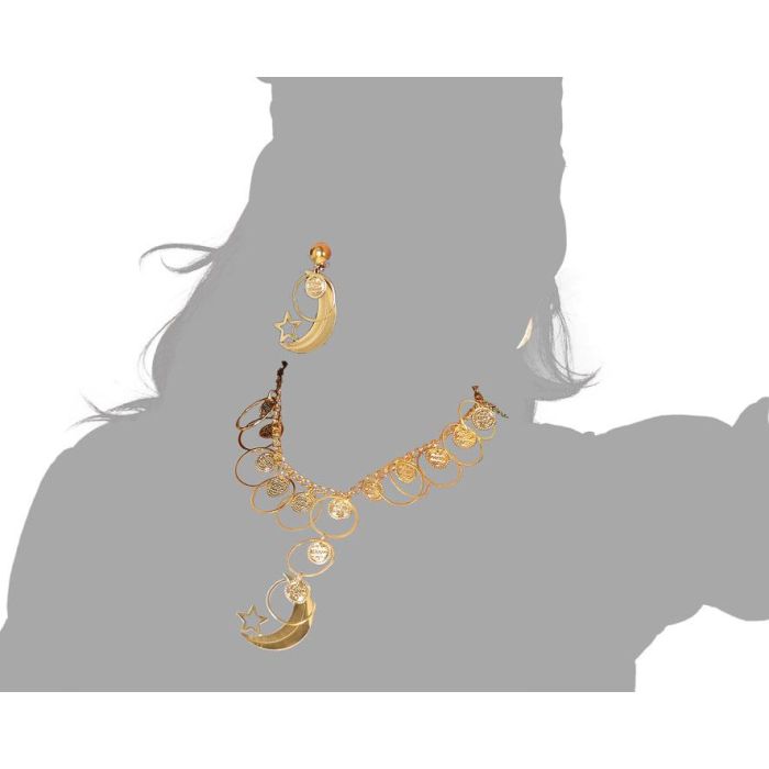 Collar Y Pendientes Monedas Doradas 1