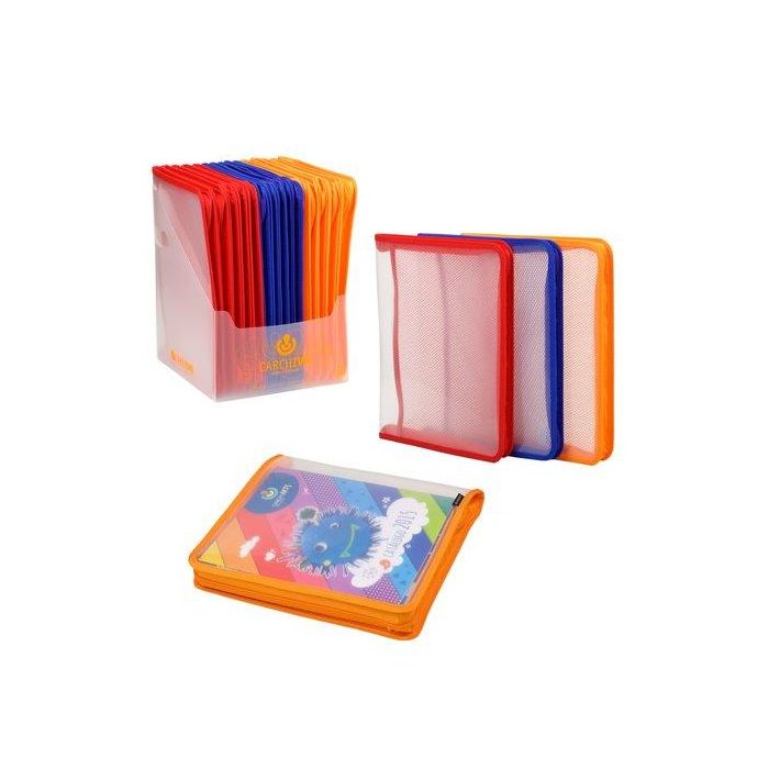 Carpeta Portadocumentos Carchivo Pp Diagonal Fº Con Cremallera Y Bolsillo Surtido (3 Col.)