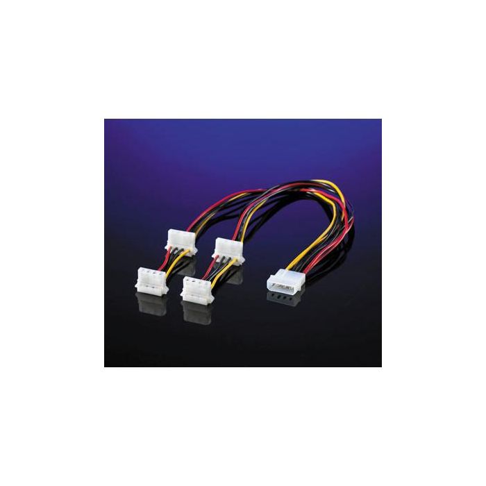 ROLINE Y-Kabel 4 pol. HDD / 4x 4 pol. HDD abgewinkelt 0,45m 1 ROLINE Y-Kabel 4 pol. HDD / 4x 4 pol. HDD abgewinkelt 0,45m 1