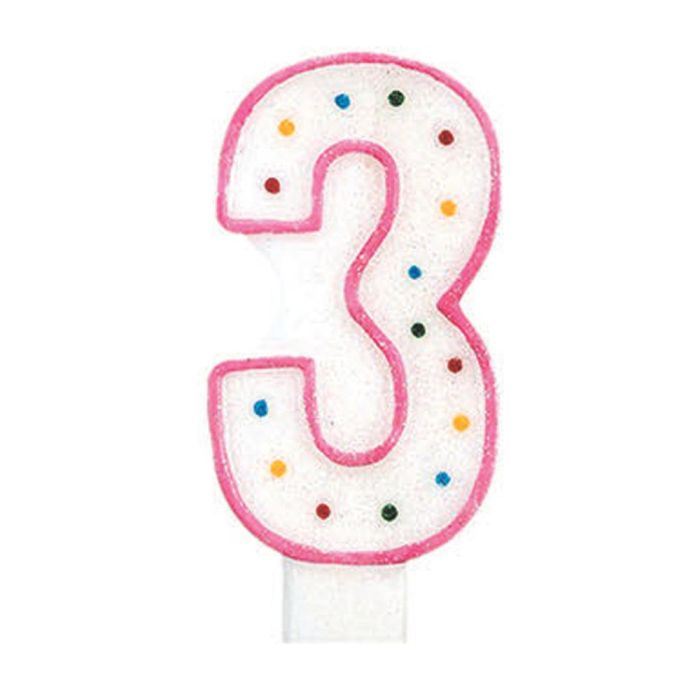 Vela Aniversario 3 Party Time 14 cm 0 Vela Aniversario 3 Party Time 14 cm 0