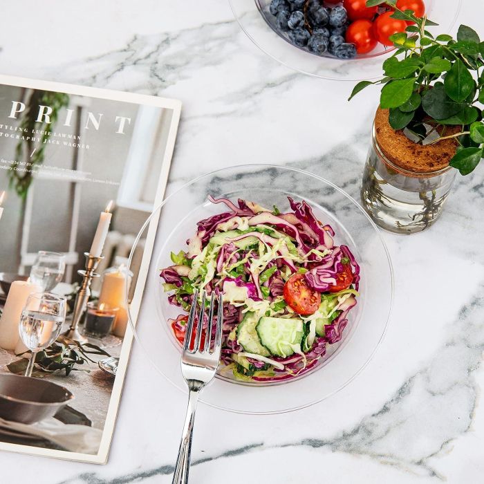 Algon Set 4 Bol Transparente PS 19 cm (24 Unidades)