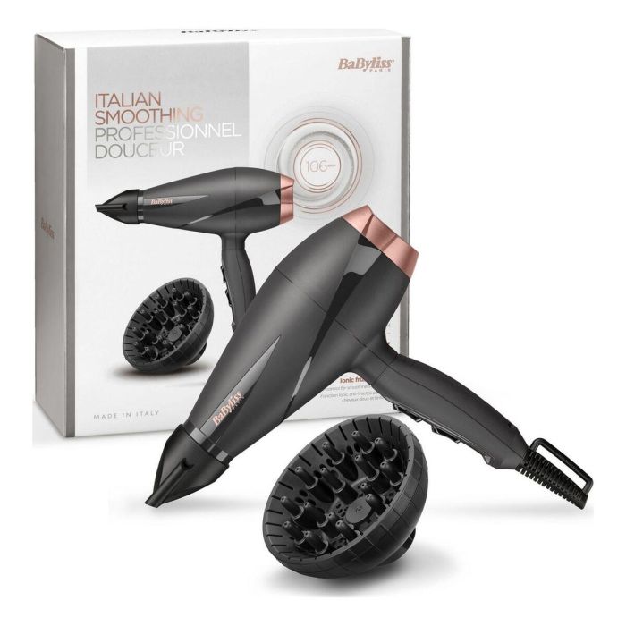 Babyliss 6709DE Secador de Pelo Smooth Pro 2100W con Tecnología Iónica, Anti-encrespamiento, Motor Profesional, Difusor y Concentrador 7 Babyliss 6709DE Secador de Pelo Smooth Pro 2100W con Tecnología Iónica, Anti-encrespamiento, Motor Profesional, Difusor y Concentrador 7