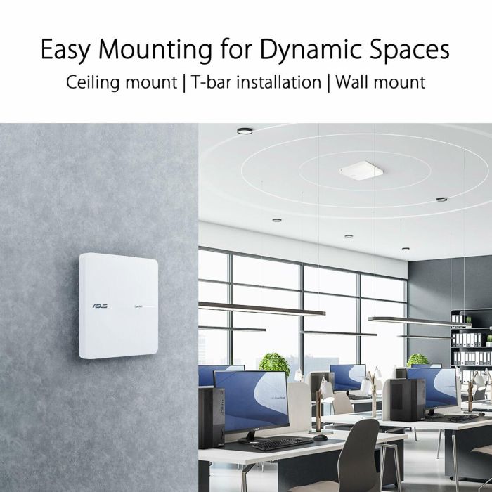 ASUS EBA63 Access Point WiFi AX3000 Dual-band PoE Blanco 2402 Mbit/s 22 ASUS EBA63 Access Point WiFi AX3000 Dual-band PoE Blanco 2402 Mbit/s 22
