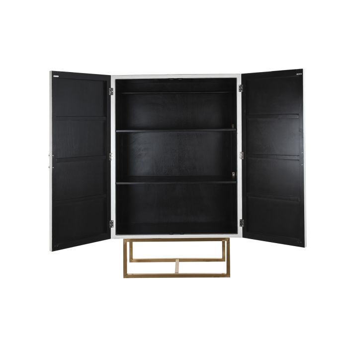 DKD Home Decor Armario Oriental de Madera de Álamo Blanco - Mueble de Almacenamiento con Diseño Exótico - 180 Alto x 110 Ancho x 50 Profundo cm 3