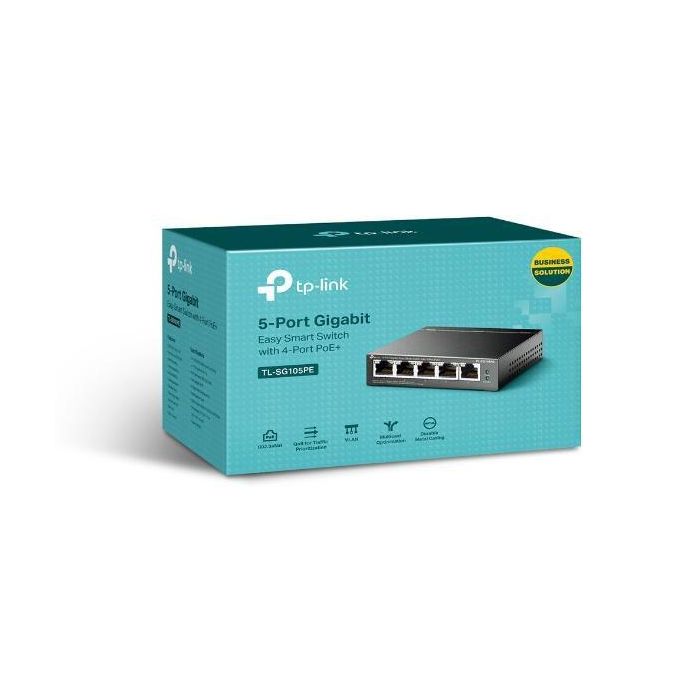 TP-LINK 5-Port Gigabit Easy Smart Switch with 4-Port PoE+ 3