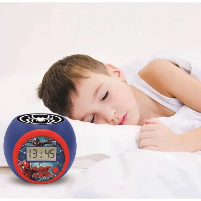 Lexibook Spider-Man Proyector Reloj Despertador con Función de Temporizador y Proyección de Araña en 3 Colores 1