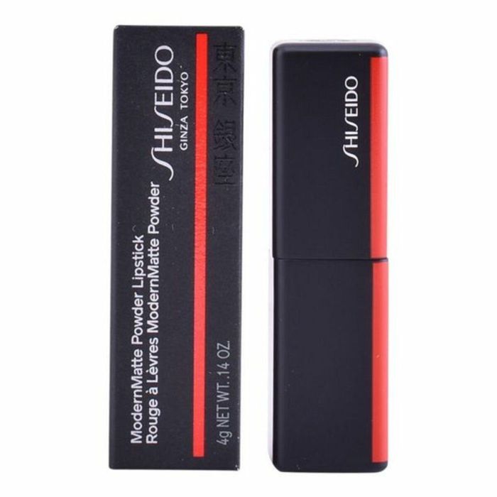 Shiseido 516 MODERNMATTE Powder Lipstick Ultraligero Mate Larga Duración 8h Cobertura Total Pintalabios Exotic Red 4g 40