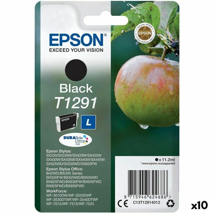 Epson T129140 Cartucho de Tinta Negro 11.2 mL para SX420W, SX425W, SX525WD, SX620FW, B42WD, BX305F, BX305FW, BX320FW, BX525WD, BX625FWD, BX925FWD