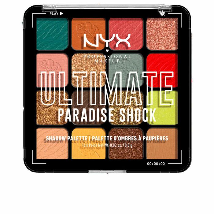 NYX PROFESSIONAL MAKE UP ULTIMATE PARADISE SHOCK paleta de sombras 16 x 0,8 gr