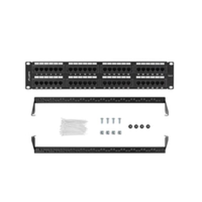 Lanberg Patch Panel 48 Puertos RJ-45 Cat.6 2U 19" Rack No Apantallado Negro Fijación IDC/LSA 13 Lanberg Patch Panel 48 Puertos RJ-45 Cat.6 2U 19" Rack No Apantallado Negro Fijación IDC/LSA 13