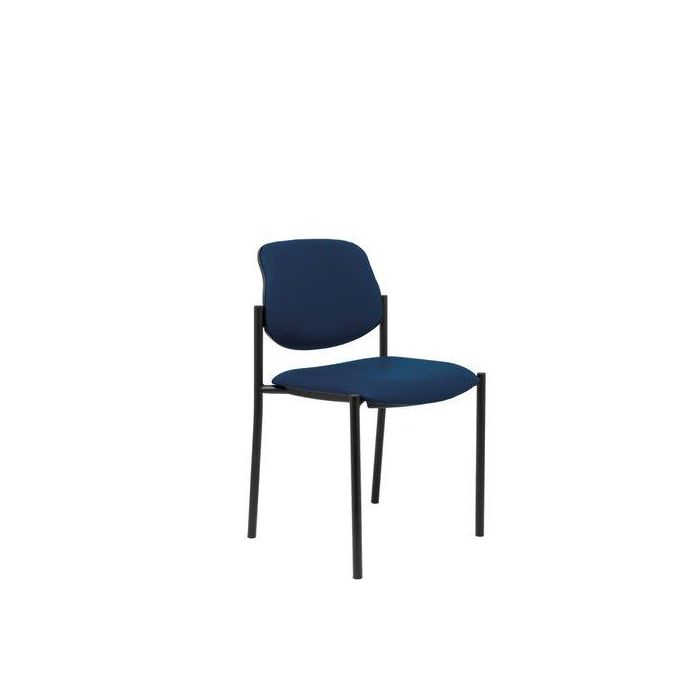 Silla Piqueras Y Crespo Villalgordo Confidente Chasis Negro Asiento Y Respaldo Tapizados Similpiel Azul Marino