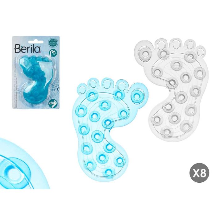 Set 8 Apliques Bañera Antideslizantes Berilo 30x11.5x25 cm Azul/Transparente (24 Unidades) Set 8 Apliques Bañera Antideslizantes Berilo 30x11.5x25 cm Azul/Transparente (24 Unidades)