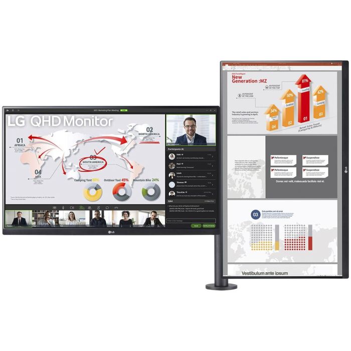 68.47cm/27'' (2560x1440) LG Ergo Dual 27QP88DP-BS 16:9 5ms IPS HDMI DisplayPort USB-C VESA Pivot QHD 1 68.47cm/27'' (2560x1440) LG Ergo Dual 27QP88DP-BS 16:9 5ms IPS HDMI DisplayPort USB-C VESA Pivot QHD 1