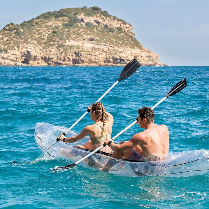 Kayak Hinchable Transparente con Accesorios Paros InnovaGoods 312 cm 2 plazas 14