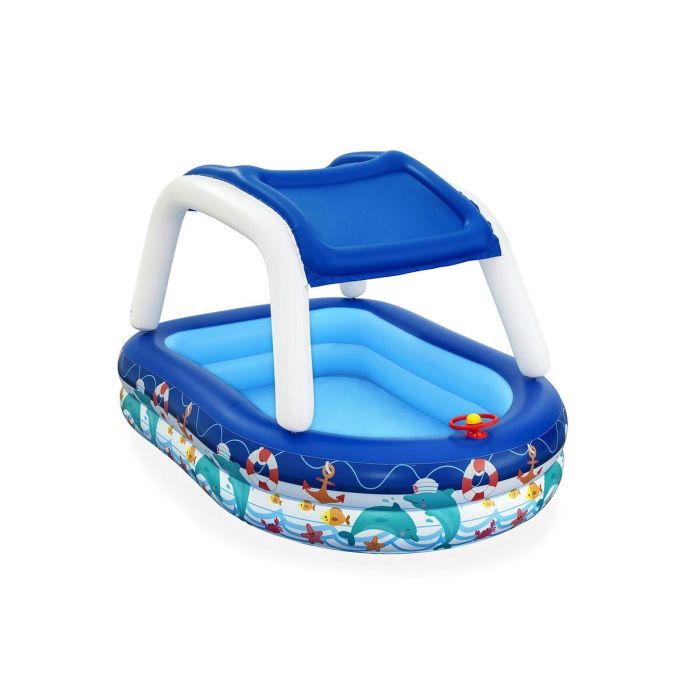 Bestway Piscina Hinchable Infantil Techo Desmontable Barco con Volante 213x155x132 cm +3 Años Jardin 54370 1 Bestway Piscina Hinchable Infantil Techo Desmontable Barco con Volante 213x155x132 cm +3 Años Jardin 54370 1