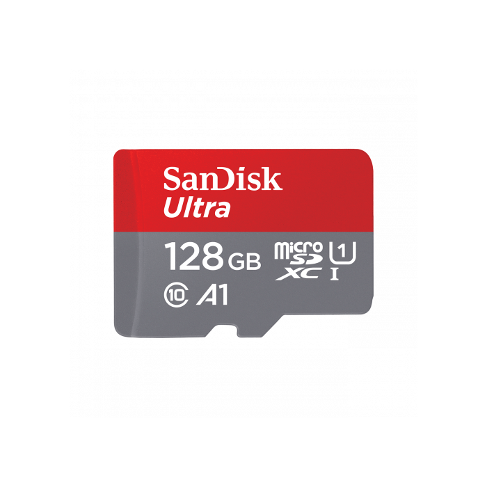 Tarjeta de Memoria SanDisk Ultra 128GB microSD XC con Adaptador/ Clase 10/ 80MB/s