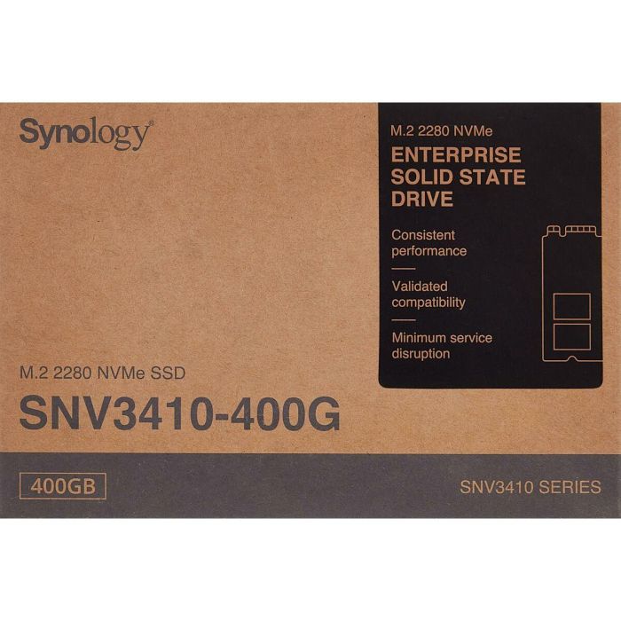 Synology SNV3410-400G Disco SSD M.2 2280 PCIe NVMe 400GB para NAS/SAN, 3000/750 MB/s Lectura/Escritura 5
