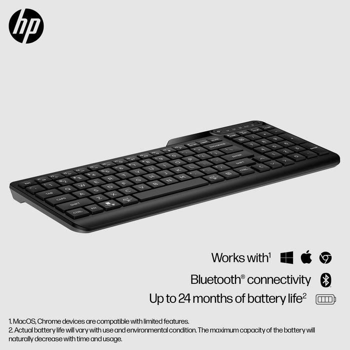 HP 460 Teclado Bluetooth Multi-Dispositivo, Conectividad para Tres Dispositivos, Tamaño Completo con Teclado Numérico, Resistente a Derrames 3