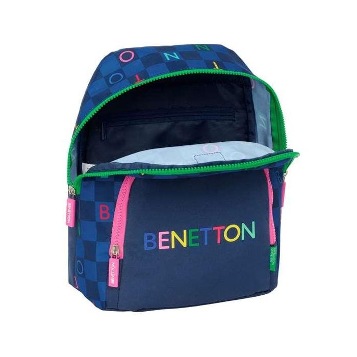 Safta Mini Mochila Benetton Damero, Escolar, 9.75 L, 250x130x300 mm 3 Safta Mini Mochila Benetton Damero, Escolar, 9.75 L, 250x130x300 mm 3