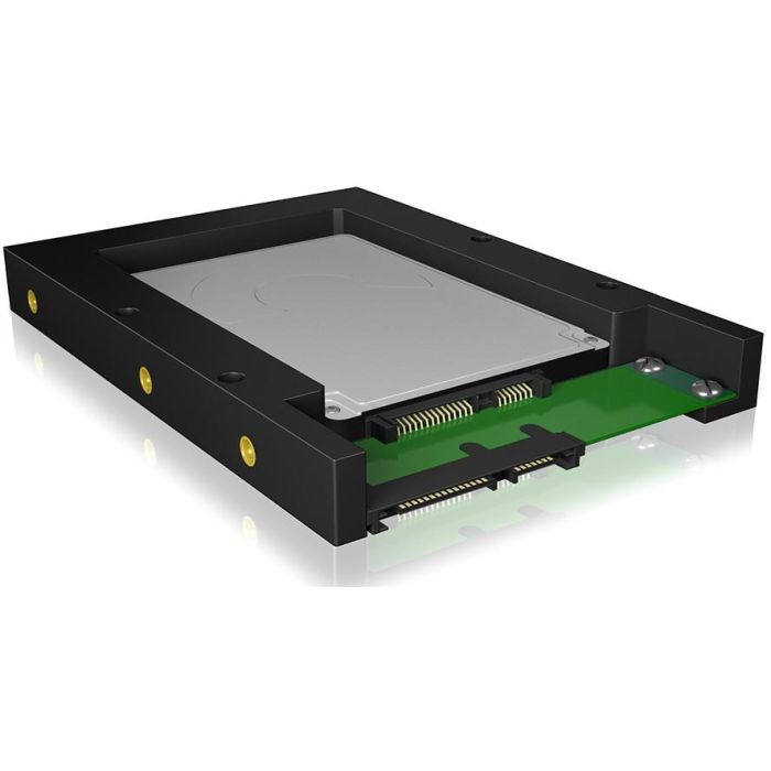 ICY BOX IB-2538STS Convertidor para Disco Duro/SSD SATA de 2.5" a Bahía de 3.5" SATA, Negro, Carcasa Plástica Universal 2