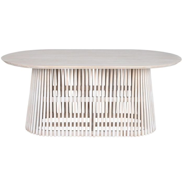 Mesa de Comedor Home ESPRIT Blanco madera de mindi 180 x 100 x 75 cm