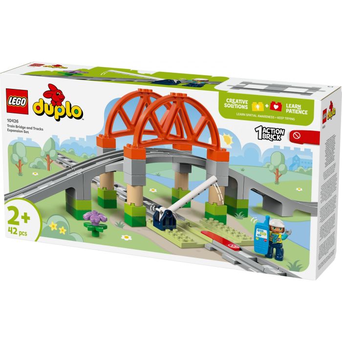 Lego DUPLO 10426 Set de Expansión My Town: Vías de Tren y Puente para Aprendizaje Temprano 9