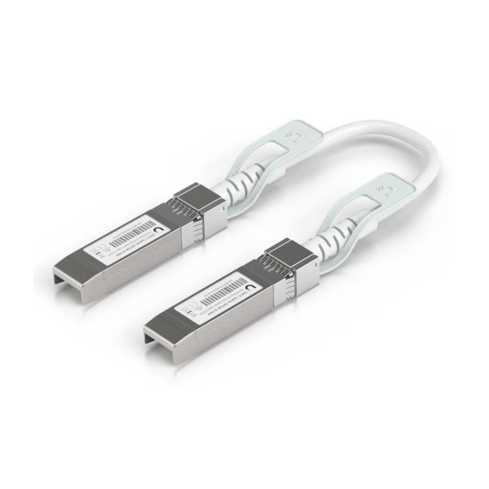 Ubiquiti Cable de Conexión Directa SFP28 a SFP28, 0.15 m, PVC Blanco, para UniFi 1G SFP/10G SFP+/25G SFP28