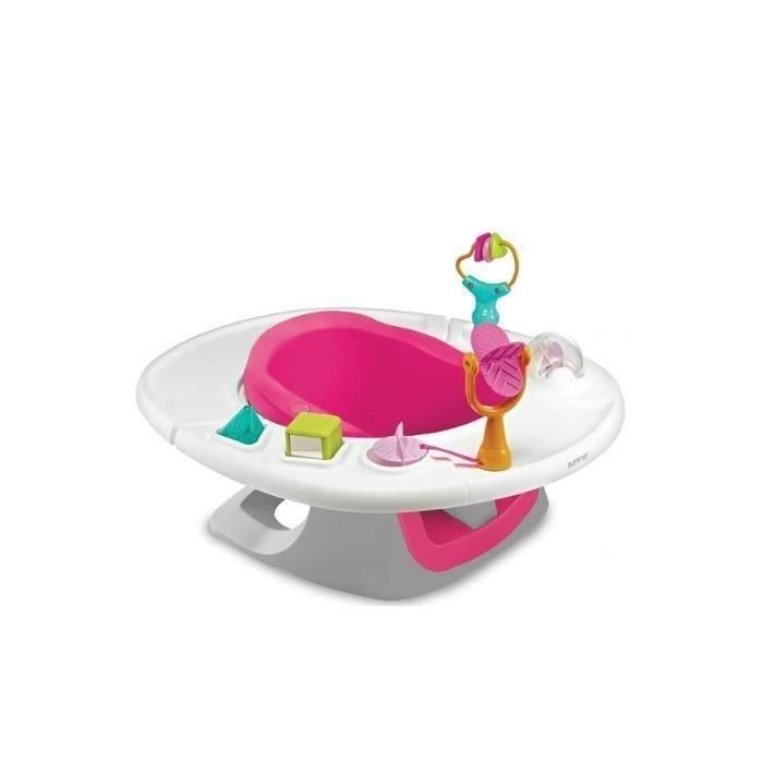 SUMMER INFANT Superasiento para bebé 4 en 1, actividades, bandeja extraíble, posicionador de asiento ajustable, rosa