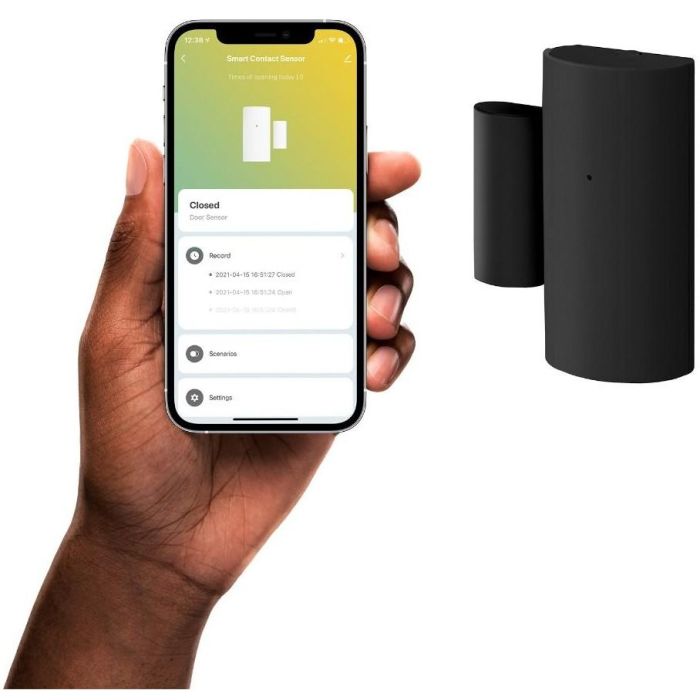 Hombli smarter Bluetooth Kontakt Sensor schwarz 2 Hombli smarter Bluetooth Kontakt Sensor schwarz 2