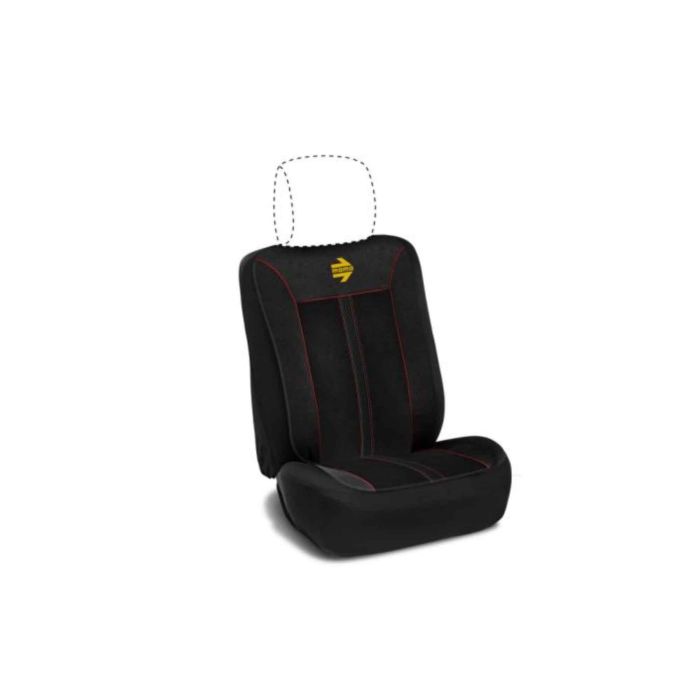 Momo Respaldo de Asiento Estilo Negro-Rojo MOMLSCU50BR con Espuma de Laminación para Mayor Comodidad Universal 1