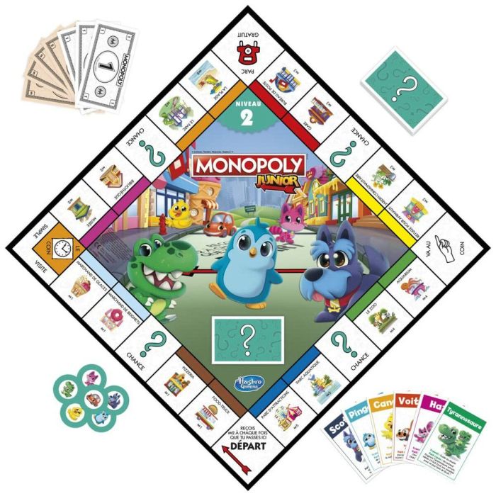 Monopoly HAS5010996134776 - Junior 2 en 1 Juego de Mesa para Niños 4 Monopoly HAS5010996134776 - Junior 2 en 1 Juego de Mesa para Niños 4