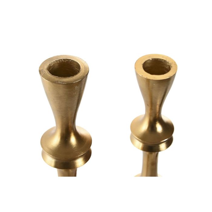Candelabro Moderno DKD Home Decor Dorado 8 x 36 x 8 cm Set de 2 3 Candelabro Moderno DKD Home Decor Dorado 8 x 36 x 8 cm Set de 2 3