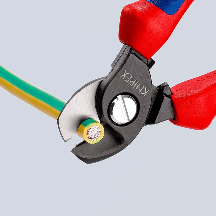Knipex 9512165 Tijeras para Cables de Cobre y Aluminio, Corte Limpio, 230 x 85 x 26 mm 5