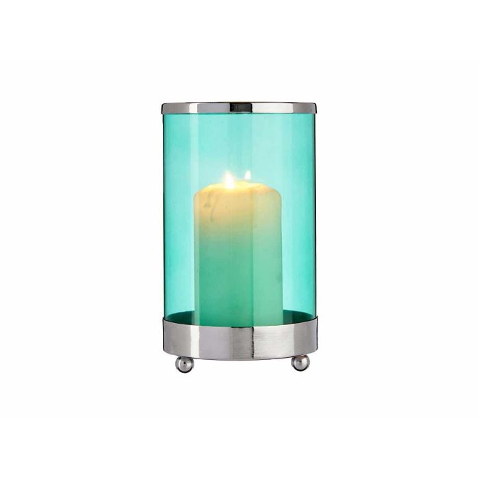 Base Vela Cristal Azul y Metal Plata Giftdecor 9.7x16.5x9.7 cm (8 Unidades) 3 Base Vela Cristal Azul y Metal Plata Giftdecor 9.7x16.5x9.7 cm (8 Unidades) 3