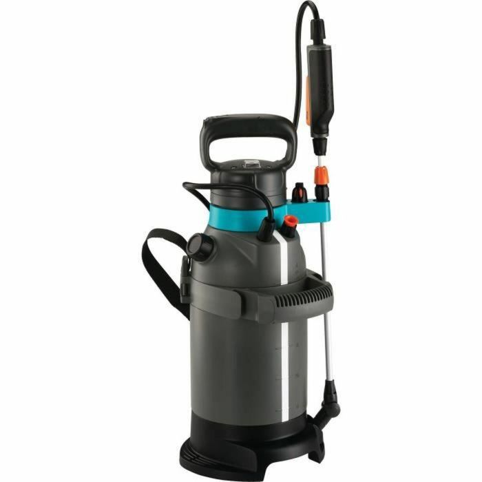 Gardena Pulverizador a presión a batería EasyPump 5L, con Batería Recargable Li-ion, Filtro para Recetas Caseras y Lanza Telescópica 4