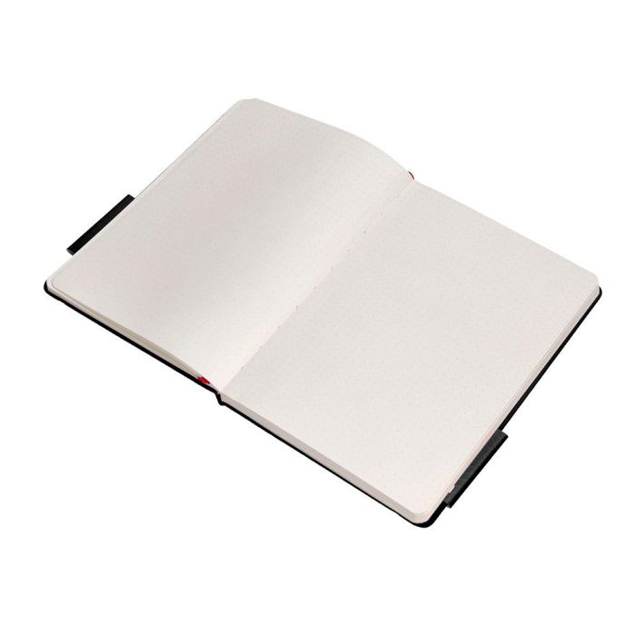 Cuaderno Con Gomilla Antartik Notes Tapa Dura A5 Hojas Puntos Negro Y Rojo 100 Hojas 80 gr Fsc 8