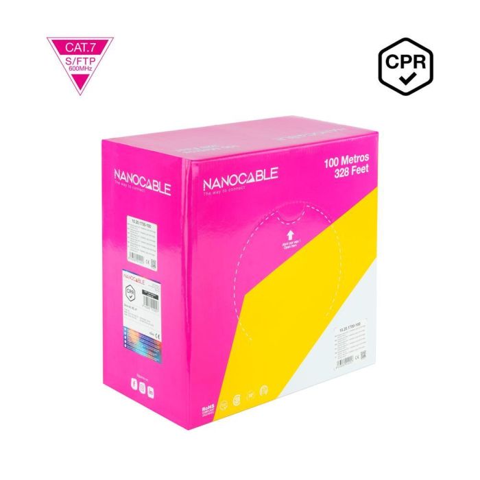 Cable de Red Rígido FTP Categoría 7 NANOCABLE 10.20.1700-100 100 m 1 Cable de Red Rígido FTP Categoría 7 NANOCABLE 10.20.1700-100 100 m 1