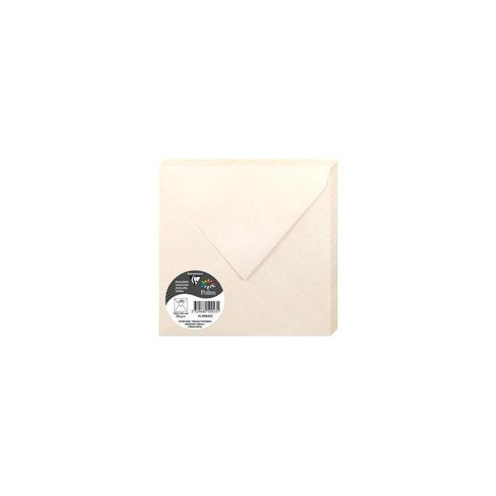 Sobre Clairefontaine Pollen 165X165 120G Marfil Metalizado Paquete De 20