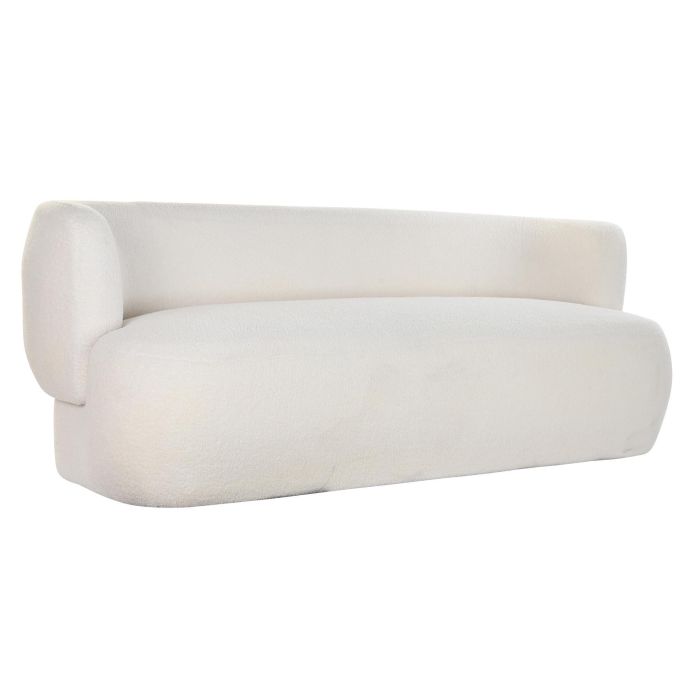DKD Home Decor Sofá Moderno Poliéster Blanco 193x80x73 cm Altura Asiento 50 cm 4 DKD Home Decor Sofá Moderno Poliéster Blanco 193x80x73 cm Altura Asiento 50 cm 4