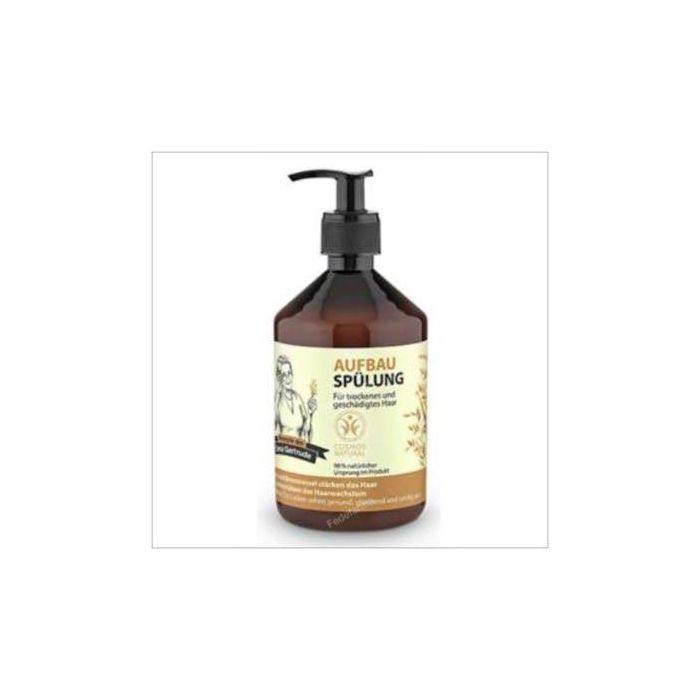 OMA GERTRUDE Bálsamo Capilar Reparador para Cabellos Secos y Dañados, 500ml, Certificado COSMOS NATURAL