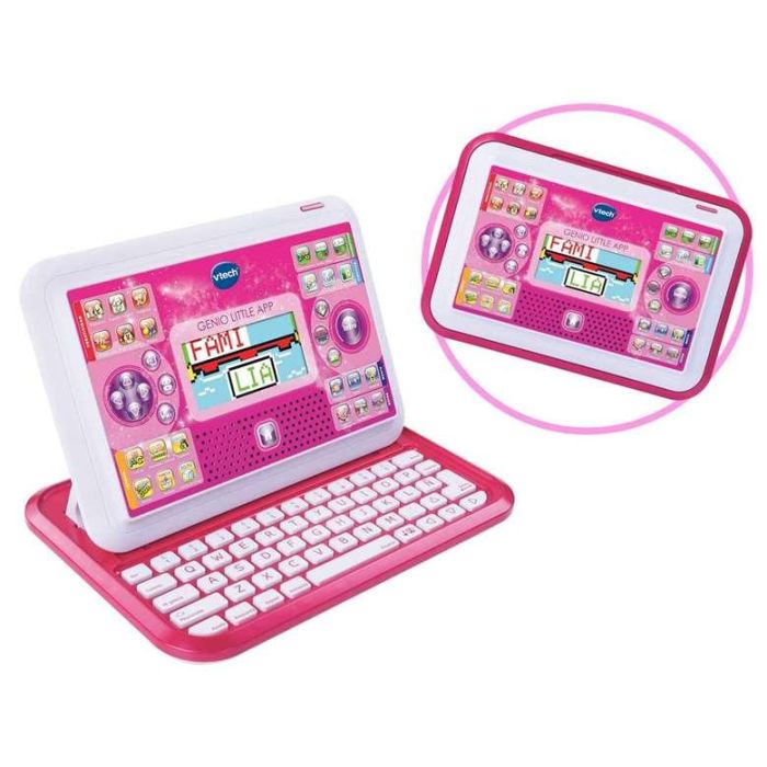 Ordenador genio little app con pantalla color rosa y 80 actividades 18,4x26,3x4 cm 4