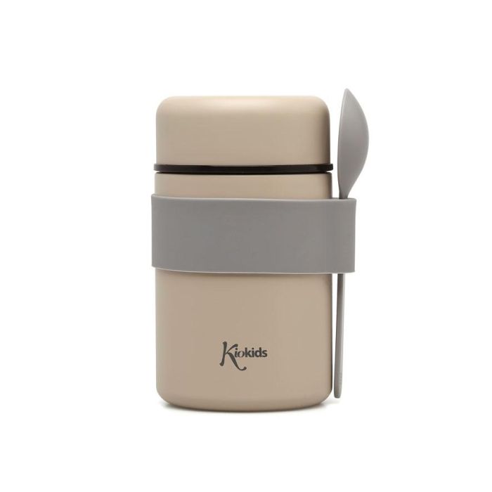 Termo Papillero De Acero Inoxidable 500 mL Con Cuchara Beige 2 Termo Papillero De Acero Inoxidable 500 mL Con Cuchara Beige 2