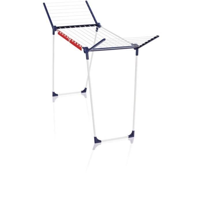 Leifheit Pegasus 160 Solid Slim Secadora Independiente con Patas – Tendedero de Ropa 16m – Alas Altura 1.07m Ropa Larga – 2 Soportes Ropa Pequeña