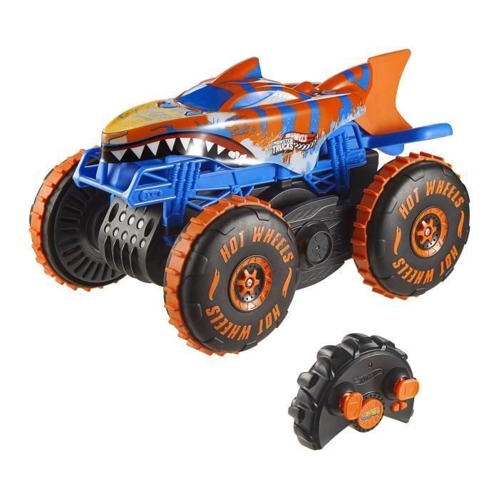 Hot Wheels Jfr39 Monster Truck Tiger Shark Escalador Teledirigido - Modo Frenético - Neumáticos Agarre - Interior/Exterior 2