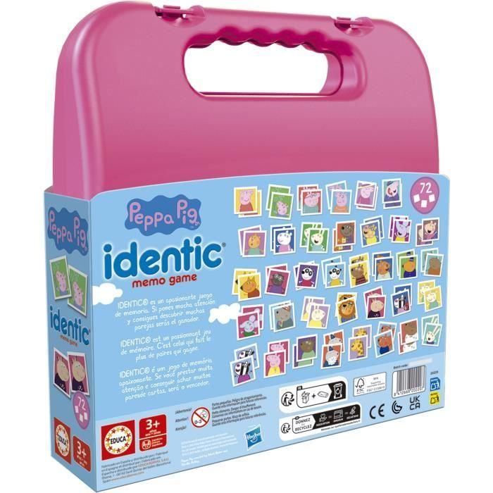 Educa EDU8412668202207 Peppa Pig Idéntica Juego de Memoria – 72 Cartas, desarrolla memoria y atención – A partir de 3 años 2
