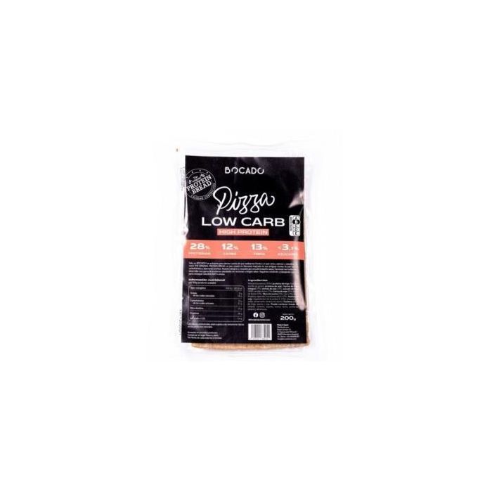 BOCADO Base de Pizza Low Carb High Protein 200g sin azúcares añadidos, apta para vegetarianos