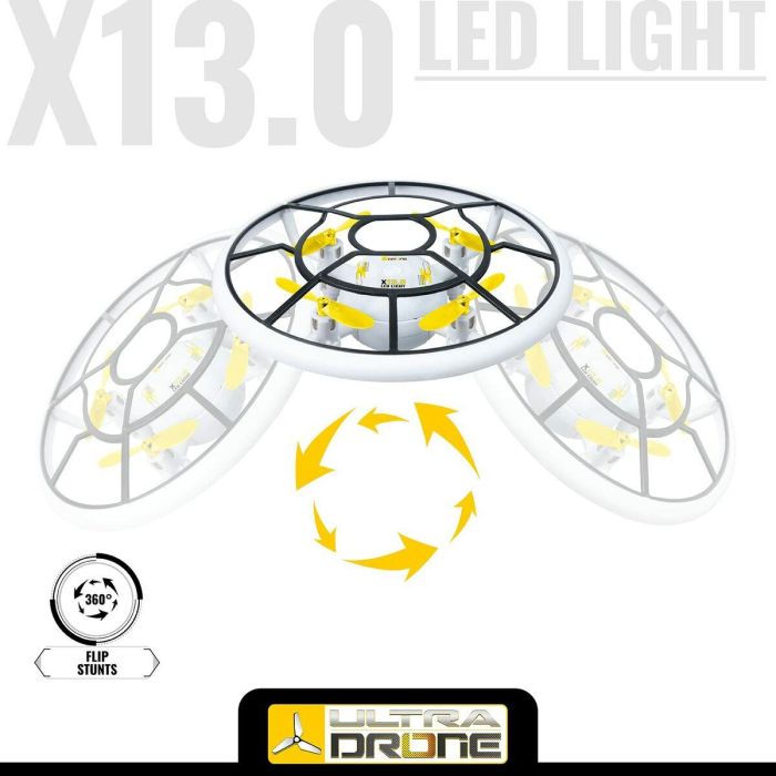 Mondo Motors - Dron de radio controlado - Efectos de luz - Ultradrone X13 LED Light - Diametre 13cm 2 Mondo Motors - Dron de radio controlado - Efectos de luz - Ultradrone X13 LED Light - Diametre 13cm 2